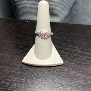 BP Pink and Silver Gemstone Ring
